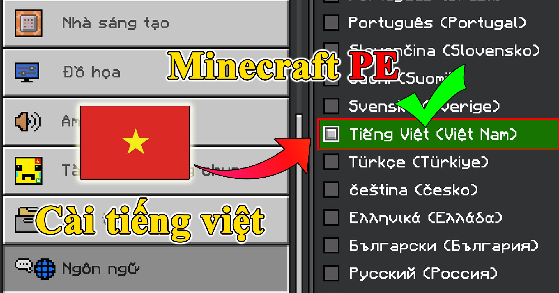 Tiếng Việt cho Minecraft