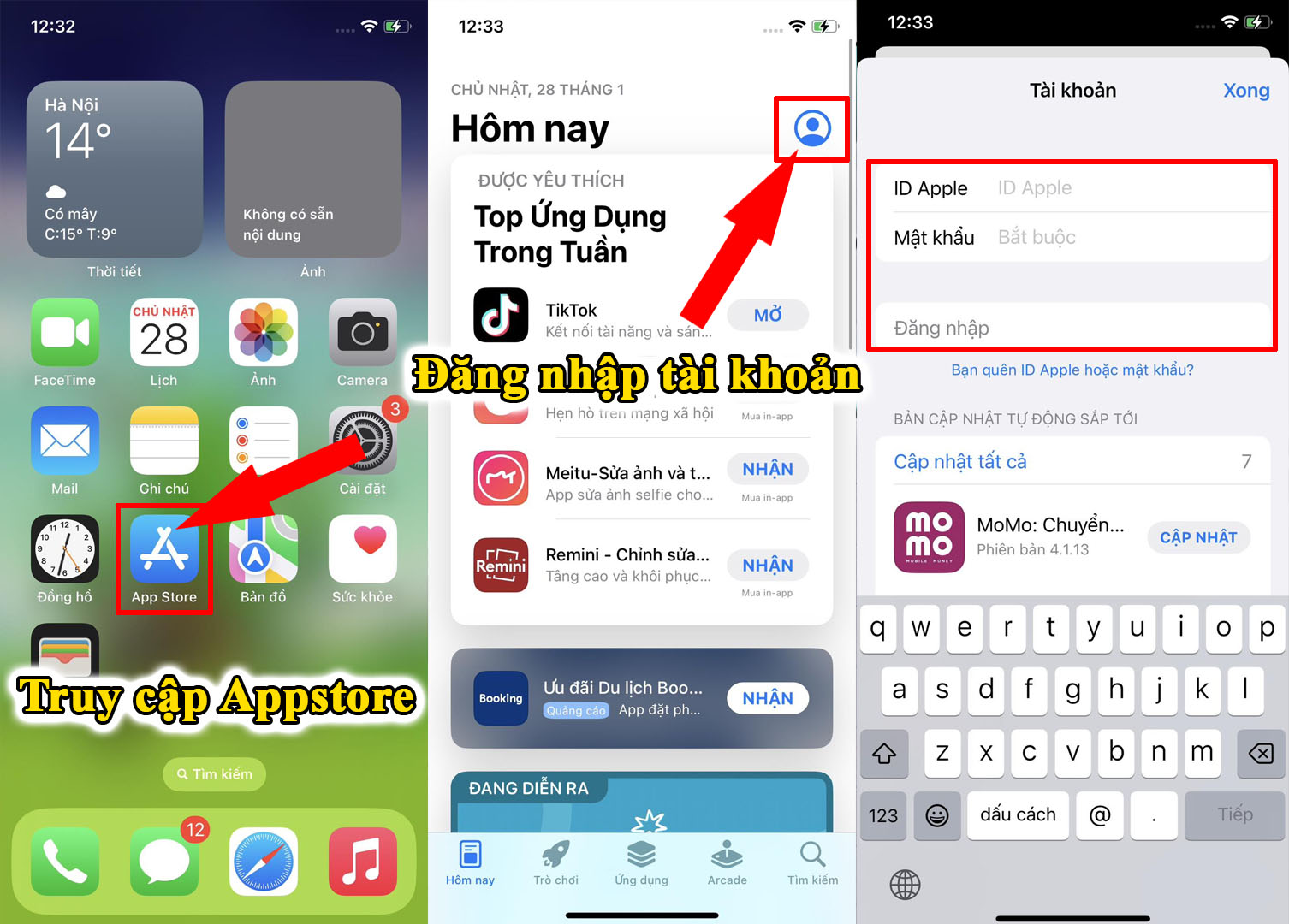 chuyển vùng Appstore