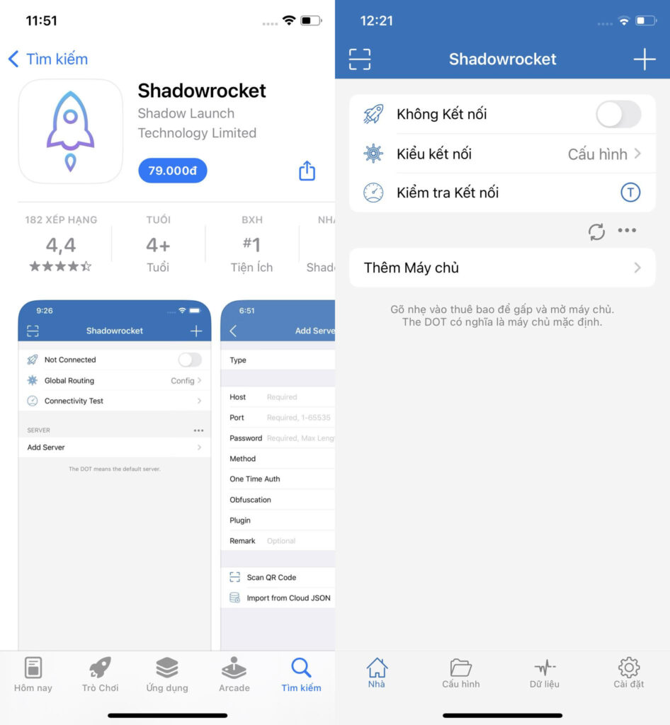 Shadowrocket cho IOS