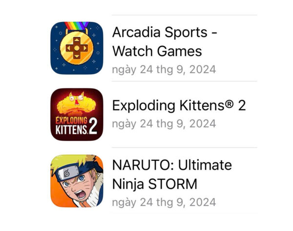 ID Appstore Naruto + Exploding Kittens 2 + Arcadia Sports - Watch Games