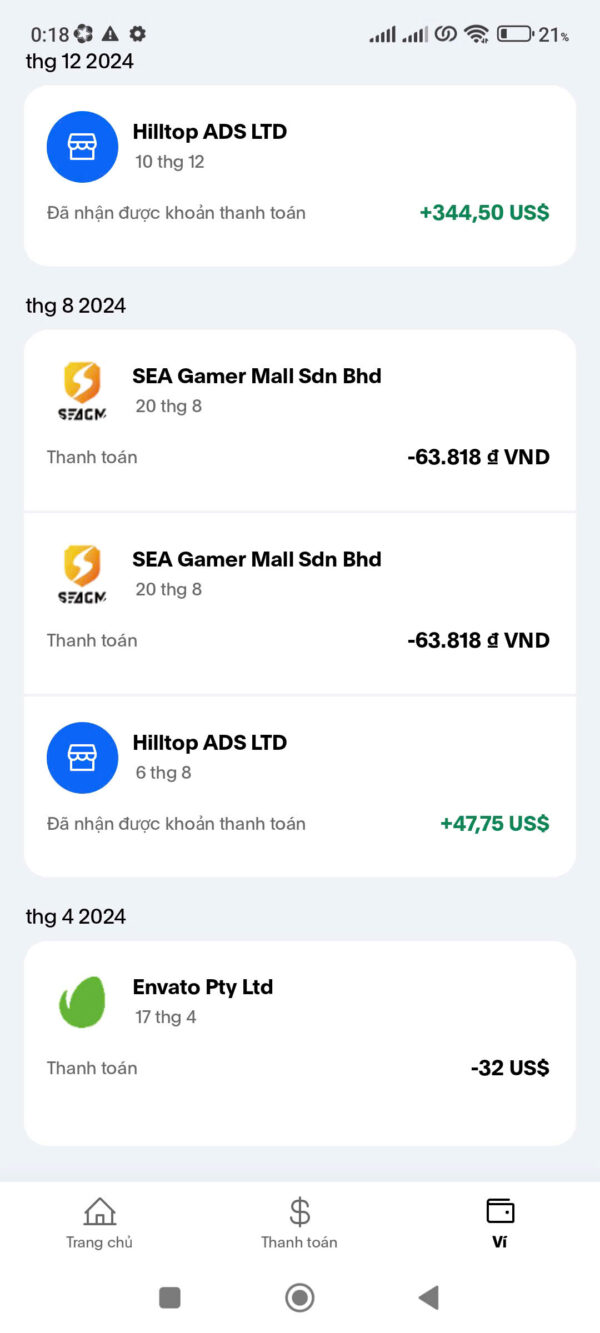 Dịch Vụ Chuyển Tiền - Nạp Tiền PayPal Uy Tín