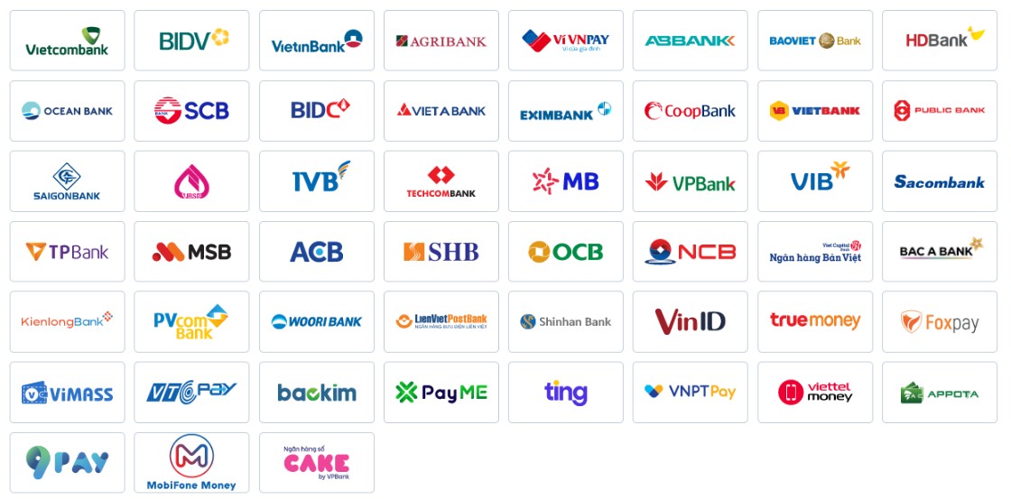 Thanh toán online chuyển khoản bằng mã QR - Ngân hàng (Nên dùng)