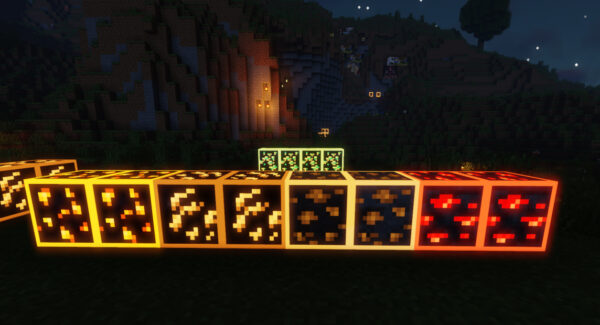 Quặng phát sáng cho sinh tồn Minecraft
