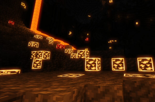 Quặng phát sáng cho sinh tồn Minecraft