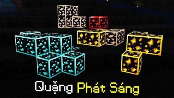 Quặng phát sáng cho sinh tồn Minecraft