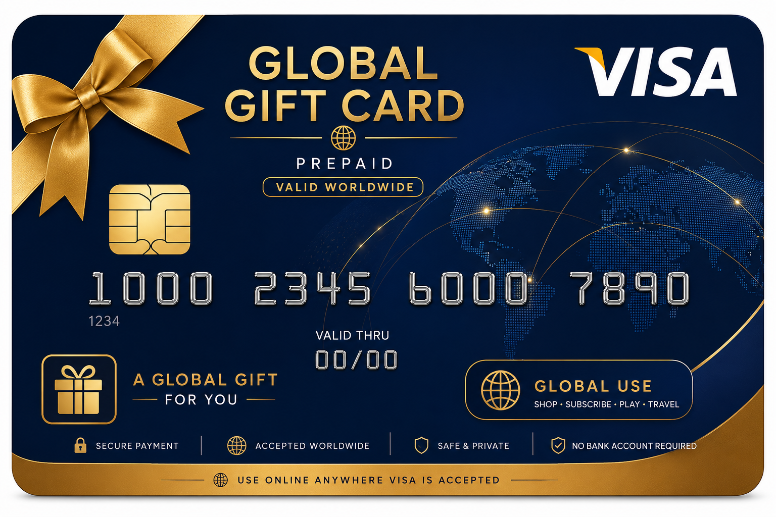 Kids Store - Woo Product Template 1 Thẻ Quà Tặng Visa Prepaid – Dùng thanh toán online