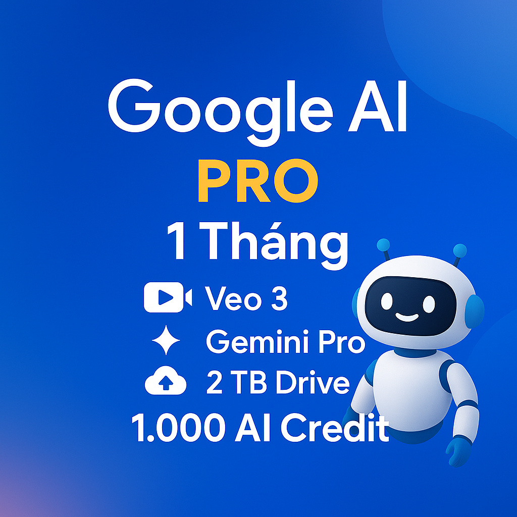 Kids Store - Woo Product Template 1 Tài khoản Google AI Pro – 1 tháng (Veo 3.1 , Gemini Pro, 2 TB Drive, 1 000 AI Credit)