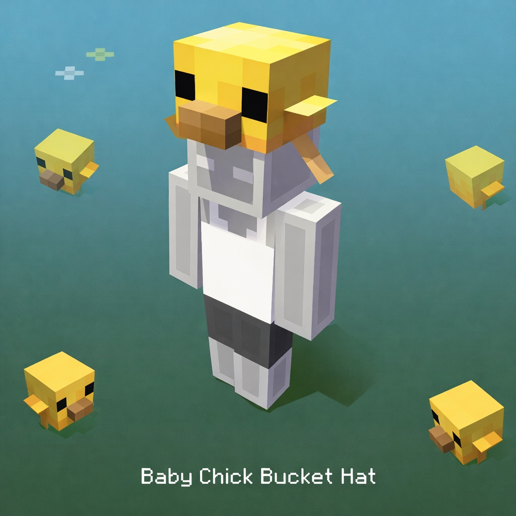 Kids Store - Woo Product Template 1 Baby Chick Bucket Hat - Mũ Xô Gà Con Dễ Thương (Minecraft Java & Bedrock Edition)