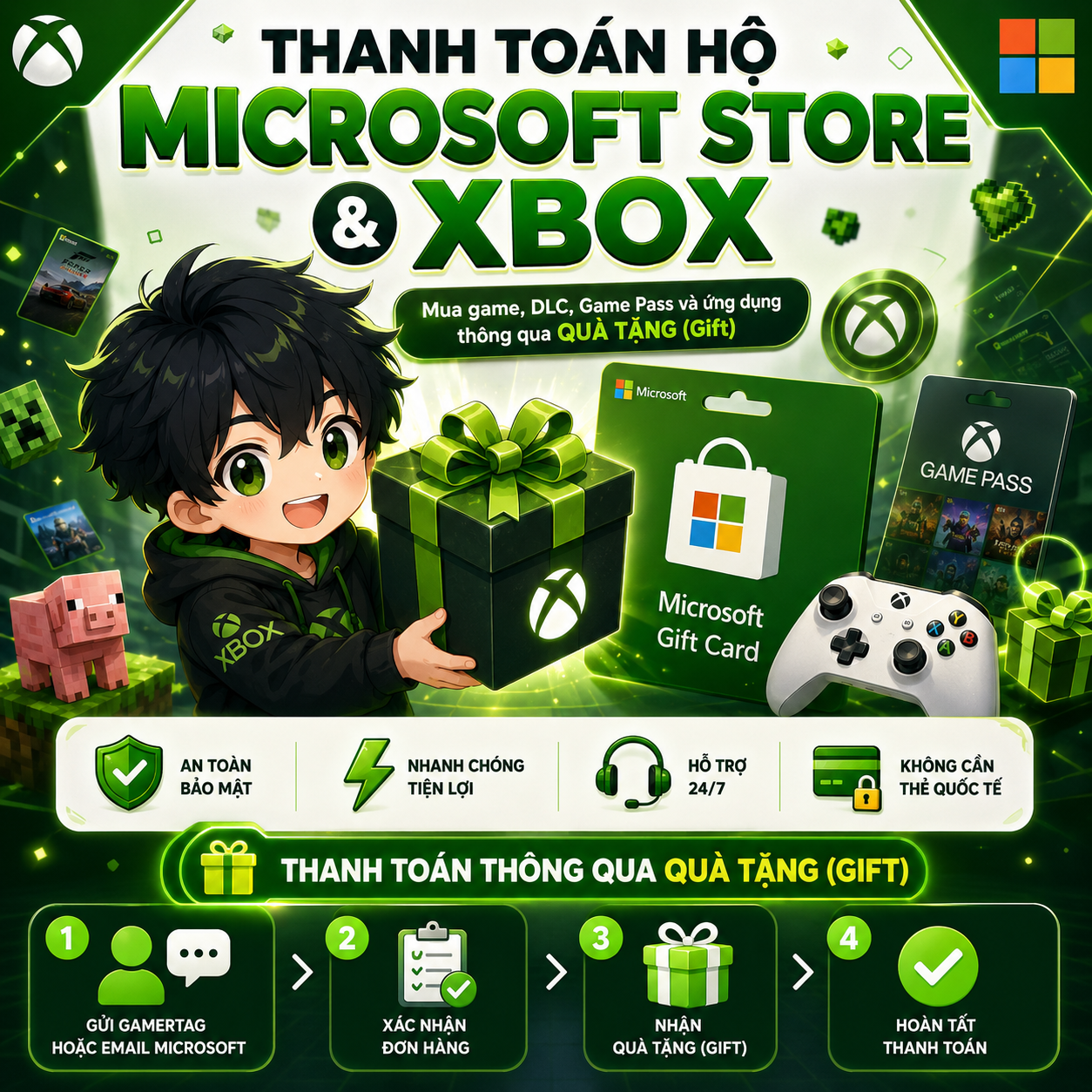 Kids Store - Woo Product Template 1 Thanh Toán Hộ Microsoft Store & Xbox Qua Quà Tặng (Gift) | Mua Game, DLC, Game Pass Nhanh Chóng