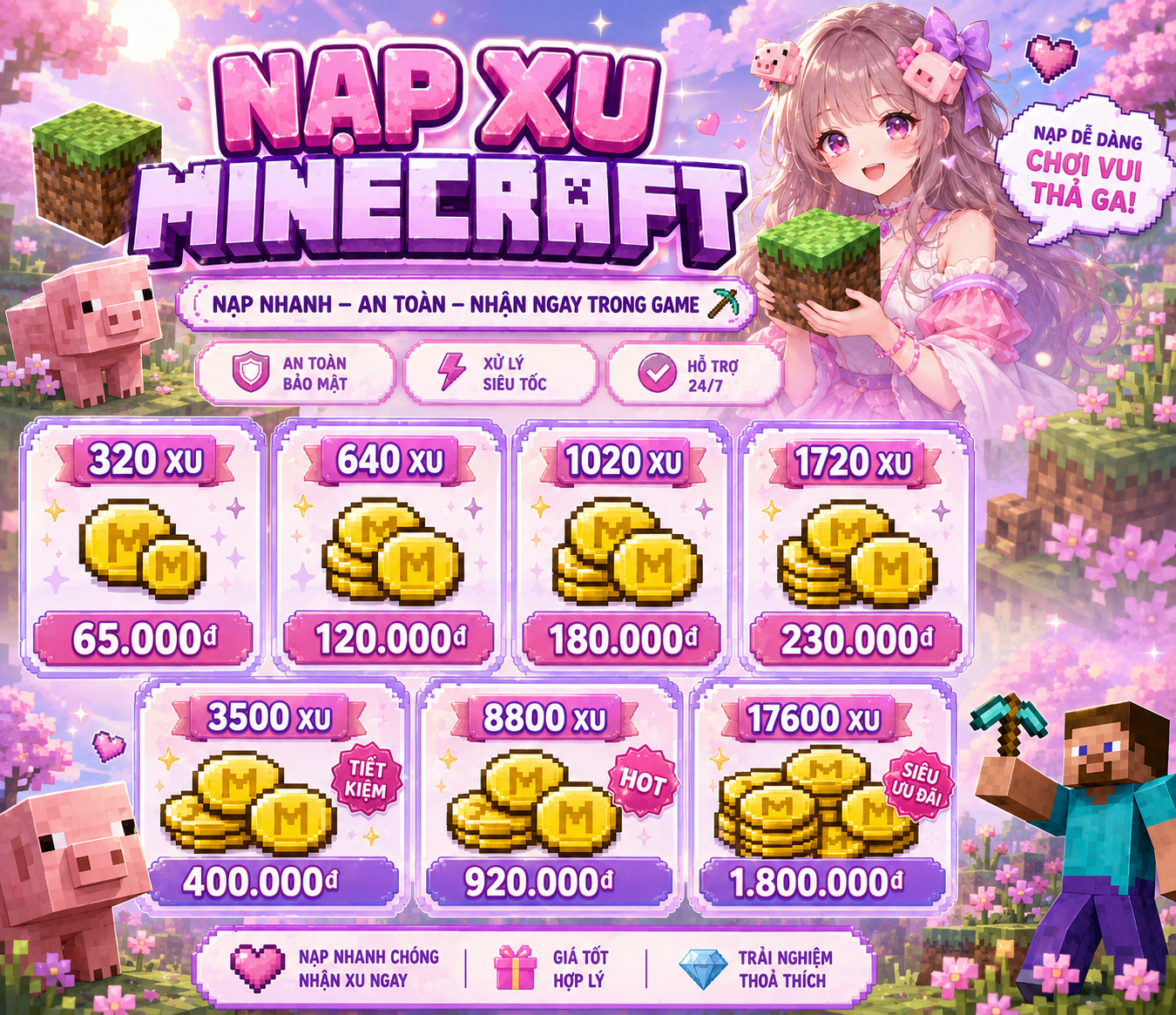 Kids Store - Woo Product Template 1 Hỗ Trợ Nạp Xu Minecraft Chính Hãng Giá Tốt | Nạp Minecoins Nhanh, An Toàn